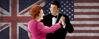 El empuje conservador: Thatcher y Reagan